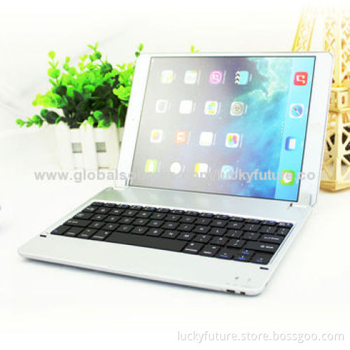 Portable and Dismountable Plug-in 64-key Bluetooth Connection Keyboard for iPad Air, Silver + Black
